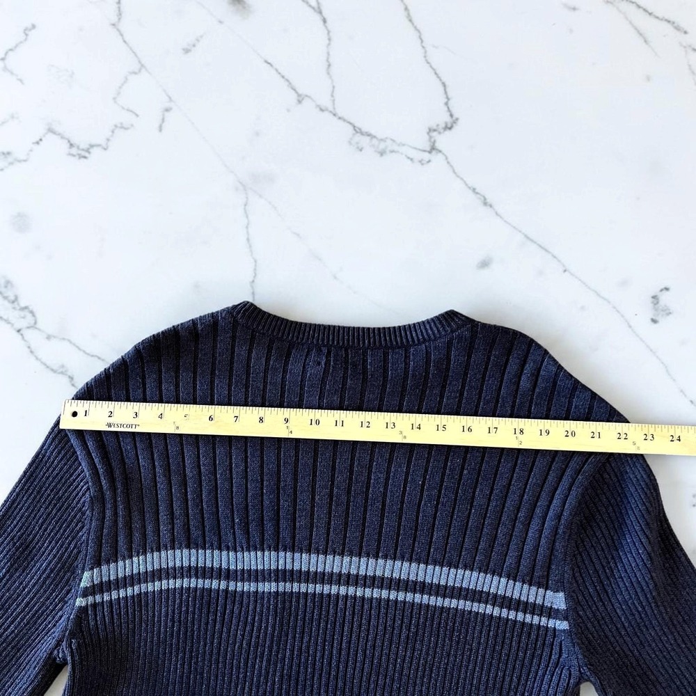 Calvin Klein Jeans Sweater XL Navy Blue Vintage 90s Y2K Ribbed Normcore Grunge - Picture 10 of 11